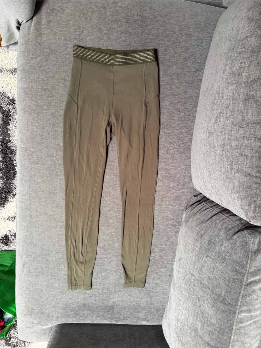 Lululemon Olive Green High-Waist Leggings